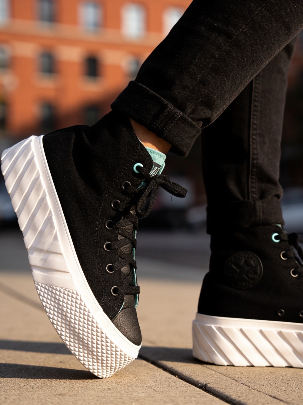 Converse Wmns Chuck Taylor All Star Lift 2X High "Surface Fusion - Black
